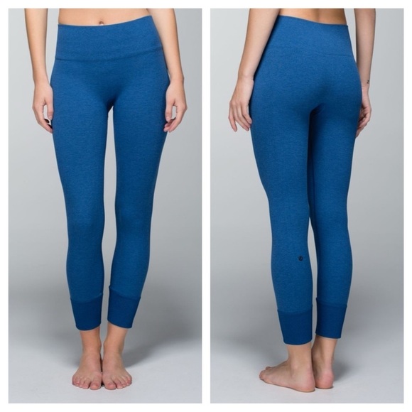 Lululemon Blue Ebb to Street Seamless Leggings Pants - Picture 1 of 15